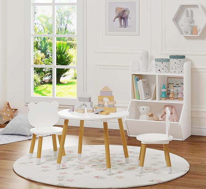 UTEX Kids Wood Table and Chair Set, Kids Play Table - Image 3
