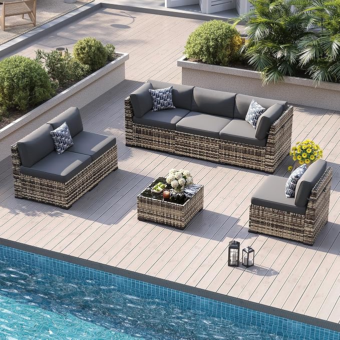 Patio Furniture Sets, 7-Piece Outdoor Patio Furniture - Image 2