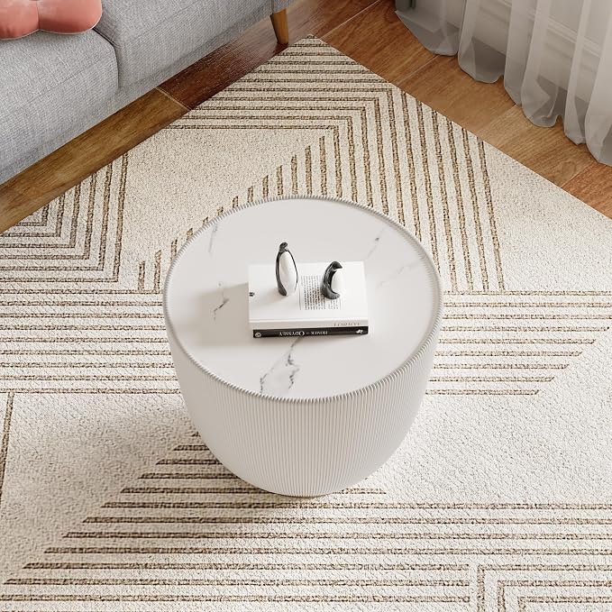 SSLine Bowl-Shape Small Coffee Table Modern Sintered Stone Top Coffee Table in - Image 4