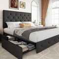 Allewie Upholstered Queen Size Platform Bed Frame by Allewie