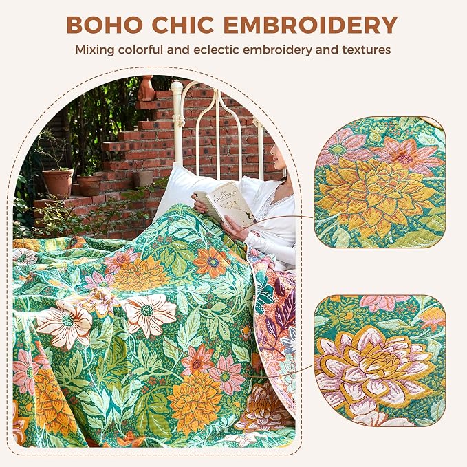 LUTBM Boho Throw Blanket for Couch Sofa Chair Summer Cotton Blankets for - Image 4