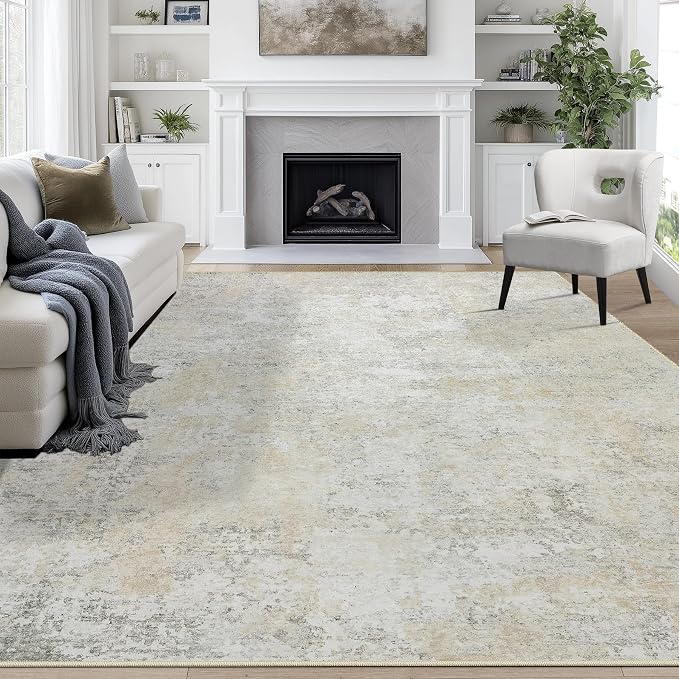 9x12 Area Rugs for Living Room Rug Washable: Abstract Large Rug for Dining Room by Aelenmu