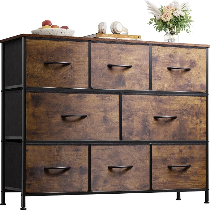 WLIVE 8 Drawer Dresser for Bedroom, Fabric Dresser by WLIVE