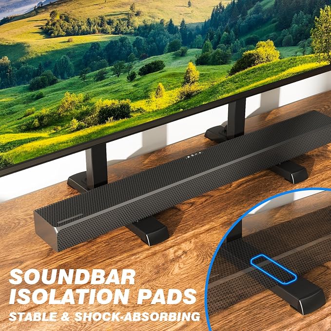 Rfiver Table Top TV Stand with Height Adjustable TV Legs, TV Stands Base with - Image 5