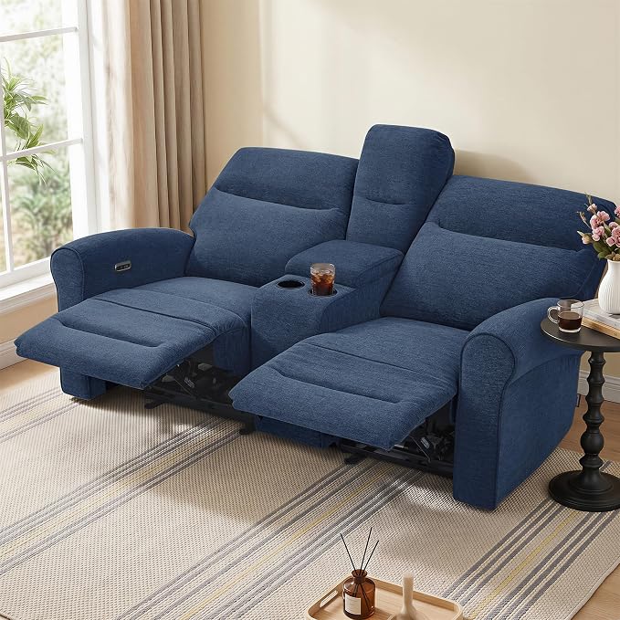 MCombo 78.3" Wall Hugger Power Loveseat Recliner Sofa - Image 6