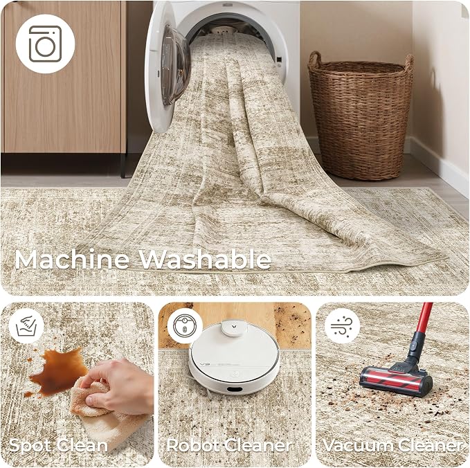 3x4 Washable Area Rug for Entryway, Soft Kitchen Rugs Non Slip for Dining Room - Image 8
