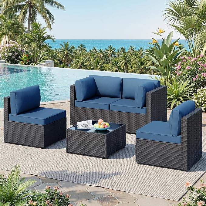 JAMFLY Patio Furniture Sets, 5-Piece Outdoor Patio Furniture - Image 6