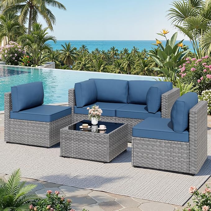 JAMFLY Patio Furniture Sets, 5-Piece Outdoor Patio Furniture - Image 7