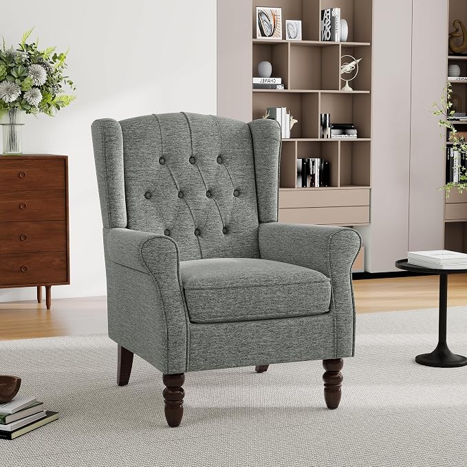 Pia Ricco Mid-Century Modern 2-Piece Wingback Chair Set - Image 5
