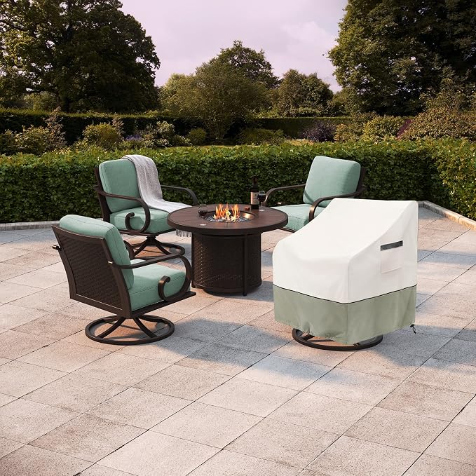 Outdoor Swivel Lounge Chair Cover, 100% Waterproof Heavy Duty Outdoor Chair - Image 5