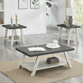 Roundhill Furniture Athens Contemporary 3-Piece Wood Shelf Coffee Table Set by RoundhillFurniture
