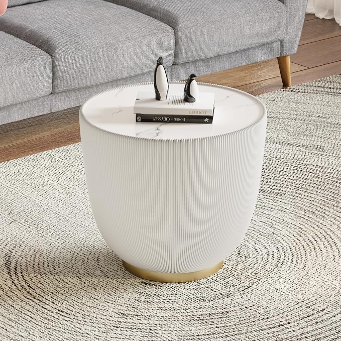 SSLine Bowl-Shape Small Coffee Table Modern Sintered Stone Top Coffee Table in - Image 3