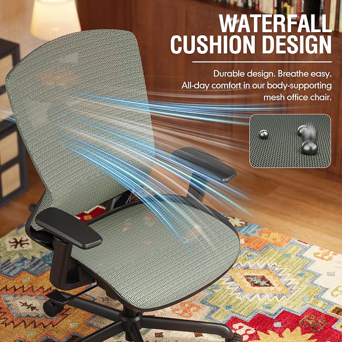 ELABEST Mesh Office Chair, Ergonomic Computer Desk Chair, Sturdy Task Chair- - Image 10
