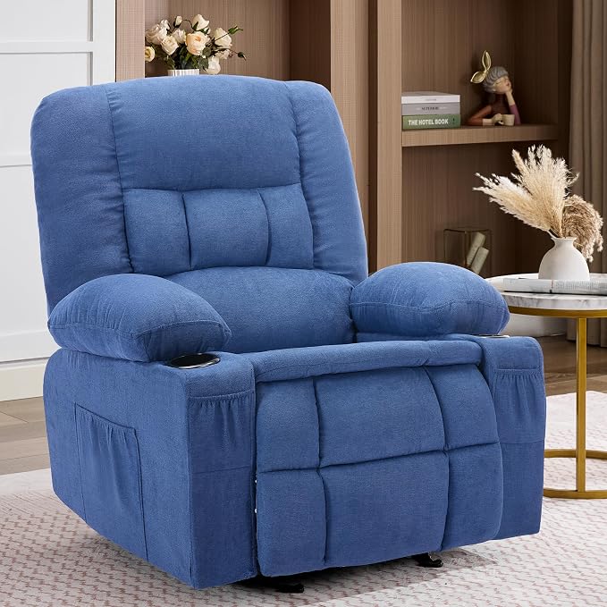 Rocker Recliner Chair with Massage and Heat, Nursery Rocking Chairs by Unknown