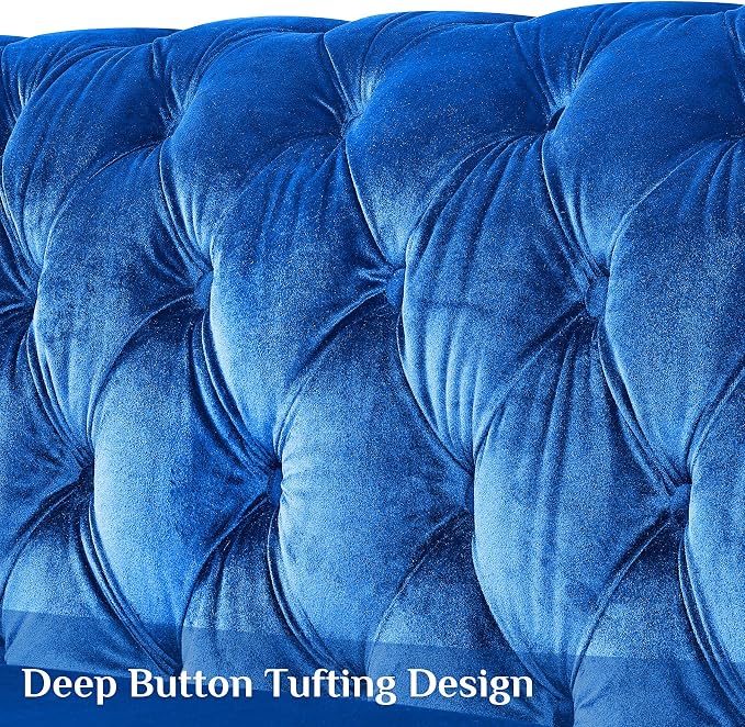 DAMAIFROM Mid Century Modern Chesterfield Sofa Couch, 6 Seat Tufted Sofas - Image 5