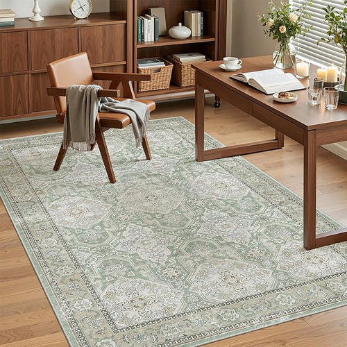 4x6 Area Rugs for Living Room, Vintage Washable Rugs for Dining Room, Home - Image 2