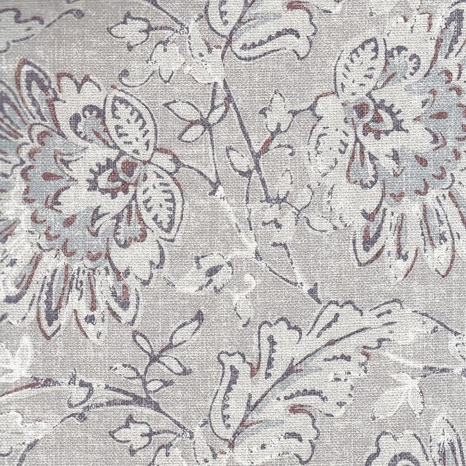 HomePop Classic Parsons Dining Chair -Gray Linen Artistic Floral Print - Image 9