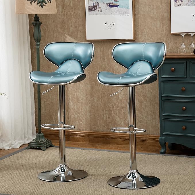 Roundhill Furniture Masaccio Cushioned Leatherette Upholstery Airlift - Image 2
