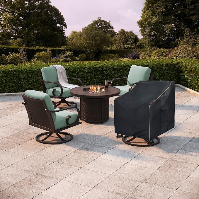 Outdoor Swivel Rocker Chair Cover 2 Pack, Patio Swivel Chair Covers - Image 7