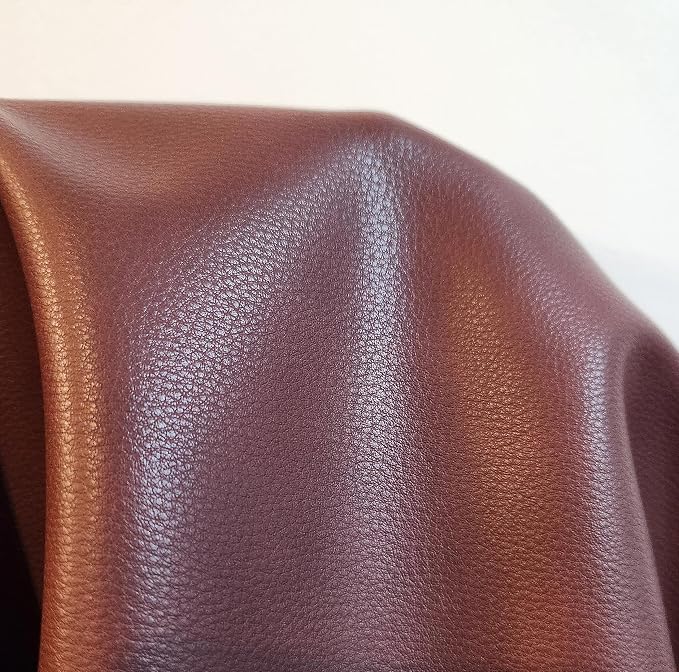 Merlot Burgundy Soft Faux Leather Fabric PU Peta Approved Vegan Leather by The - Image 2