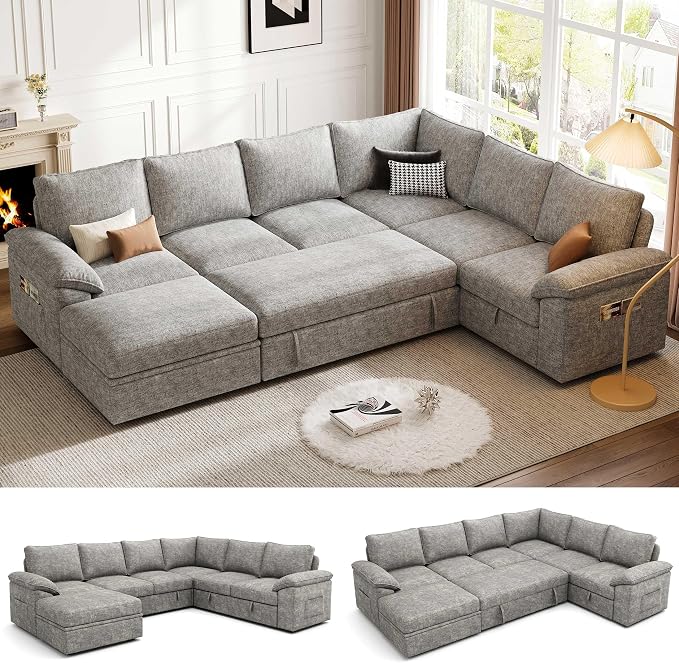 108 Inch Modular Sectional Sofa by Unknown