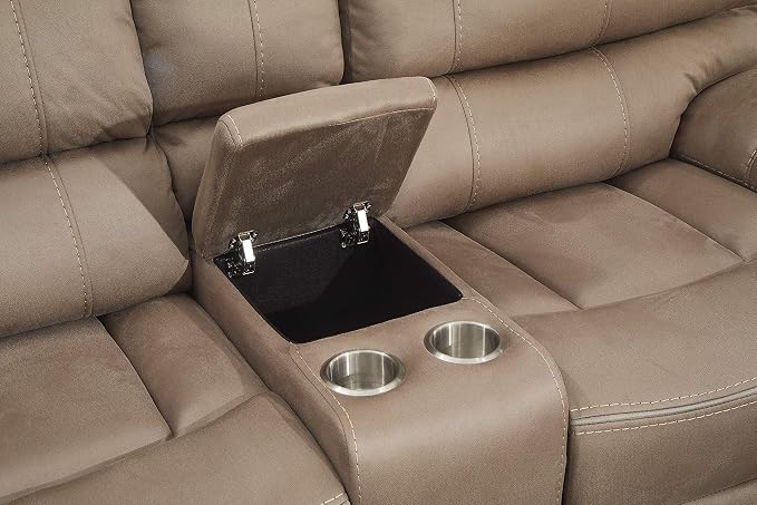 Betsy Furniture Microfiber Reclining Sofa Couch Set Living Room Set 8007 - Image 5