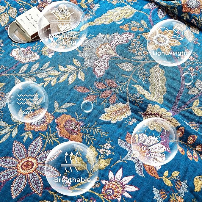 LUTBM Boho Throw Blanket for Bed Cotton Summer Blankets Bedroom Living Room - Image 7