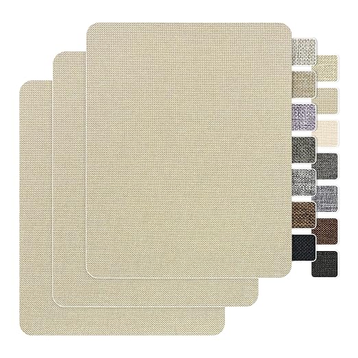 BESEZX Linen Fabric Repair Patch，3 PCS 9 * 11 Inch Self-Adhesive Couch Fabric by Besezx