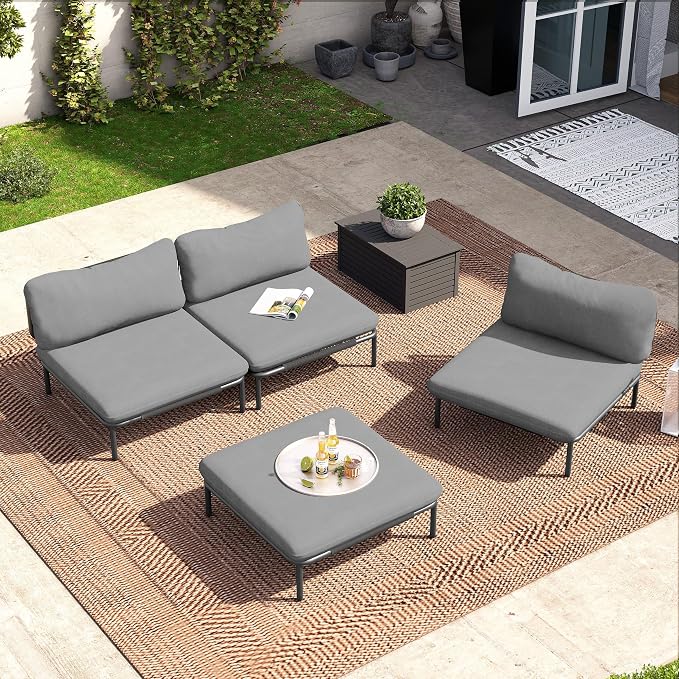 Crestlive Products Outdoor Patio Furniture Set, 4 Seater Modular Oversized by CrestliveProducts