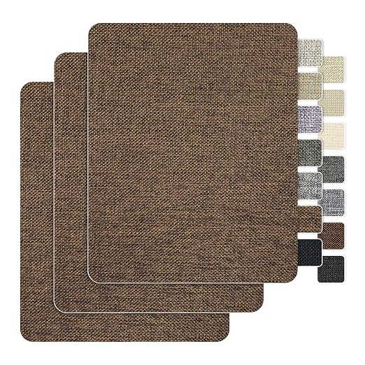 BESEZX Linen Fabric Repair Patch，3 PCS 9 * 11 Inch Self-Adhesive Couch Fabric by Besezx