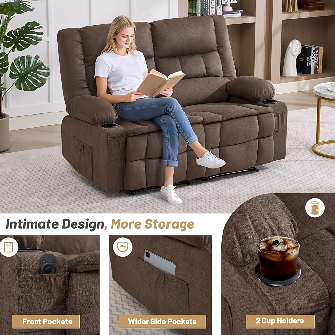 Loveseat Recliner Sofa, Big Large Reclining Sofa - Image 8