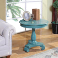 Roundhill Furniture Rene Round Wood Pedestal Side Table, 26D x 26W x 26.5H in by RoundhillFurniture