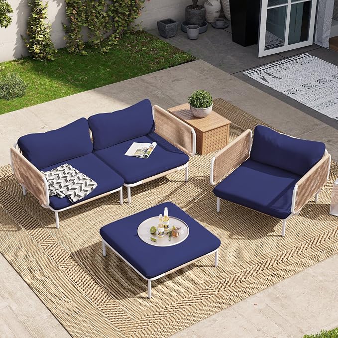 Crestlive Products Outdoor Patio Furniture Set, 4 Seater Modular Oversized - Image 9