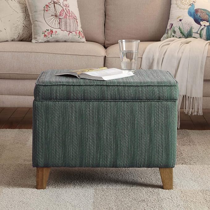 Homepop Home Decor | Medium Square Storage Ottoman - Image 7