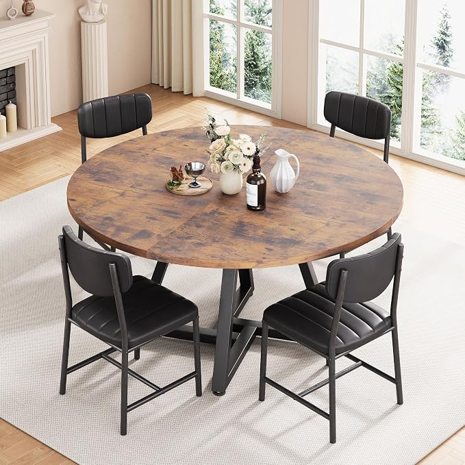 Jocoevol 51“ Round Kitchen Dining Room Table - Image 5