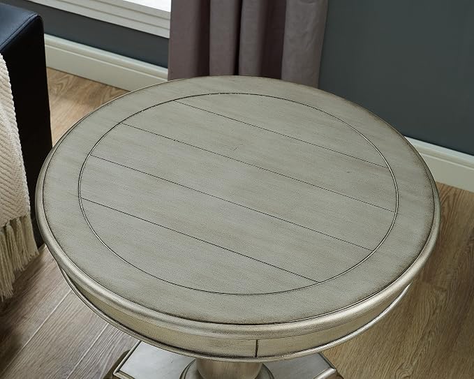 Roundhill Furniture Rene Contemporary Wood Pedestal Side Table - Image 4