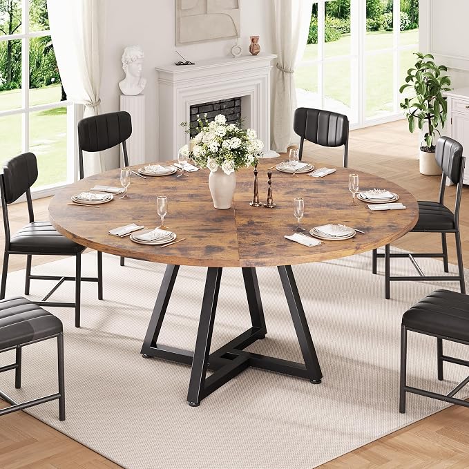 Jocoevol 51“ Round Kitchen Dining Room Table by JOCOEVOL
