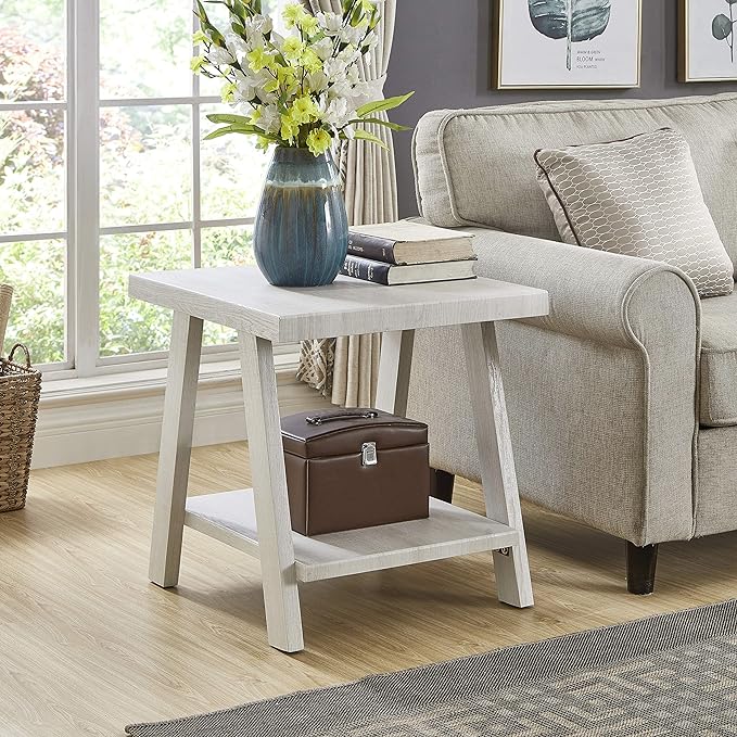 Roundhill Furniture Athens Contemporary 3-Piece Wood Shelf Coffee Table Set - Image 6