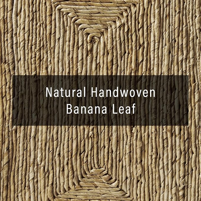 Crosley Furniture Marella Handwoven Banana Leaf Console Table, Rattan Sofa - Image 6