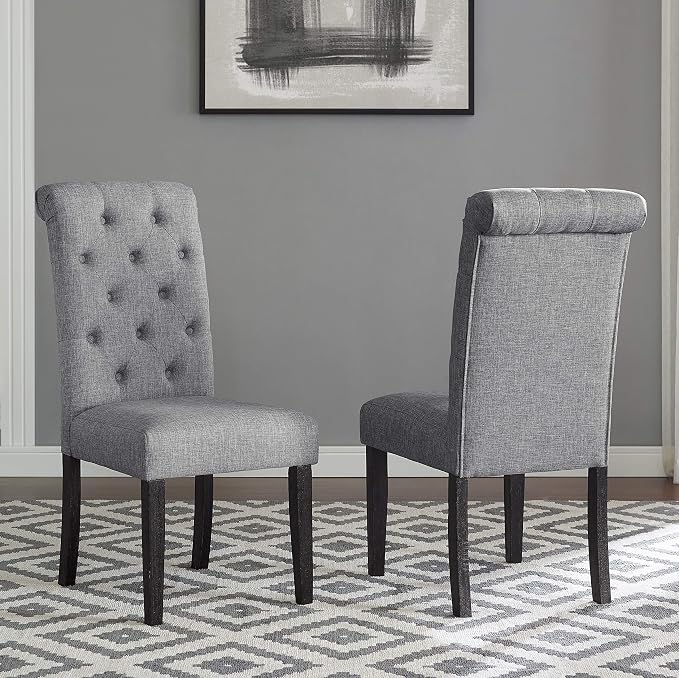 Roundhill Furniture Leviton Solid Wood Tufted Dining Chair by RoundhillFurniture