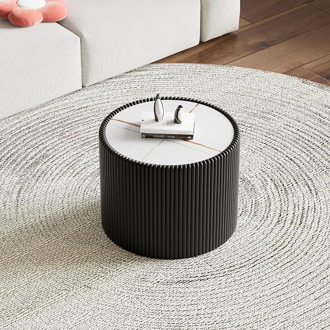 Modern Nesting Coffee Table Set of 2, Creative Moon Coffee and End Table Set - Image 6