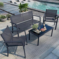 Shintenchi 4 Pieces Patio Furniture Set All Weather Textile Fabric Outdoor by Shintenchi%7CFurnitureMadeforRealLife