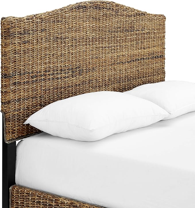 Crosley Furniture Serena Bed, Handwoven Natural Fiber Rattan Headboard and - Image 10