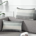 AmHoo Pack of 2 Farmhouse Stripe Check Throw Pillow Covers Set Case Cotton by AmHootextile