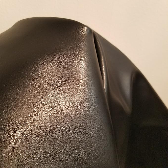 NAT Leathers | Black Soft Faux Vegan Leather PU | 1 Yard Cut by The Yard | - Image 6
