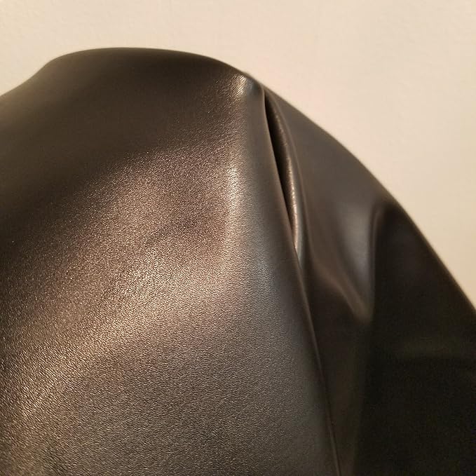 NAT Leathers | Black Soft Faux Vegan Leather PU | 2 Yards Cut by The Yard | by NATLeathers
