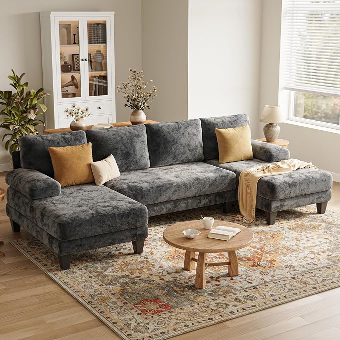 U-Shaped Sectional Couches for Living Room | 112 Inch Modern Sectional Couch | by TROMIRY