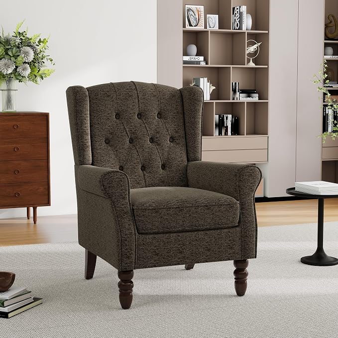 Pia Ricco Mid-Century Modern 2-Piece Wingback Chair Set - Image 5