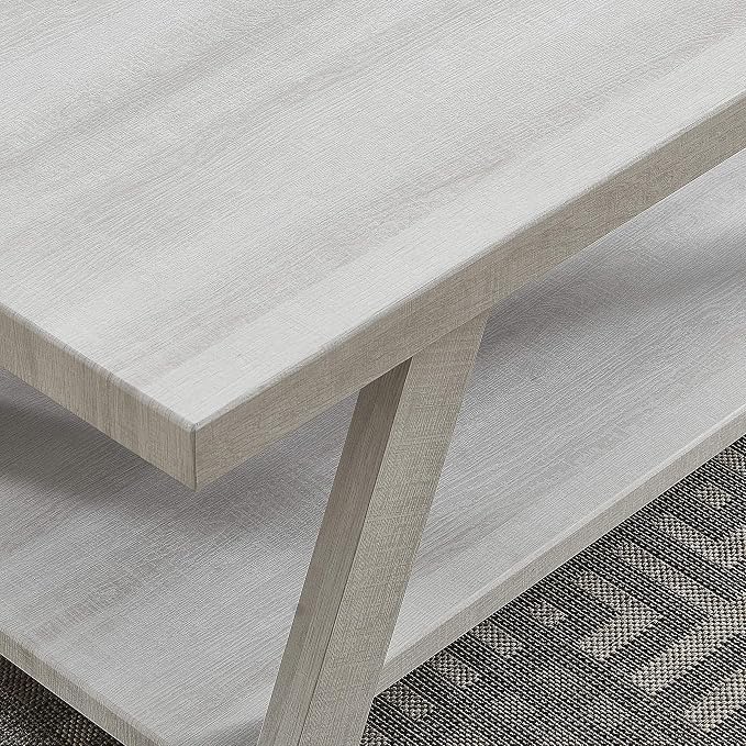 Roundhill Furniture Athens Contemporary Wood Shelf Side Table - Image 5