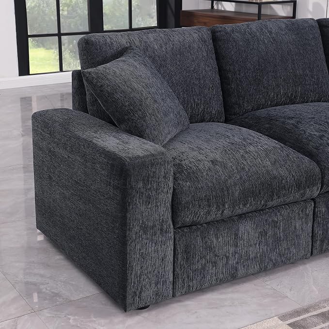 Ball & Cast 116" Oversized Modular L-Shaped Sectional Sofa, Large Chenille - Image 2